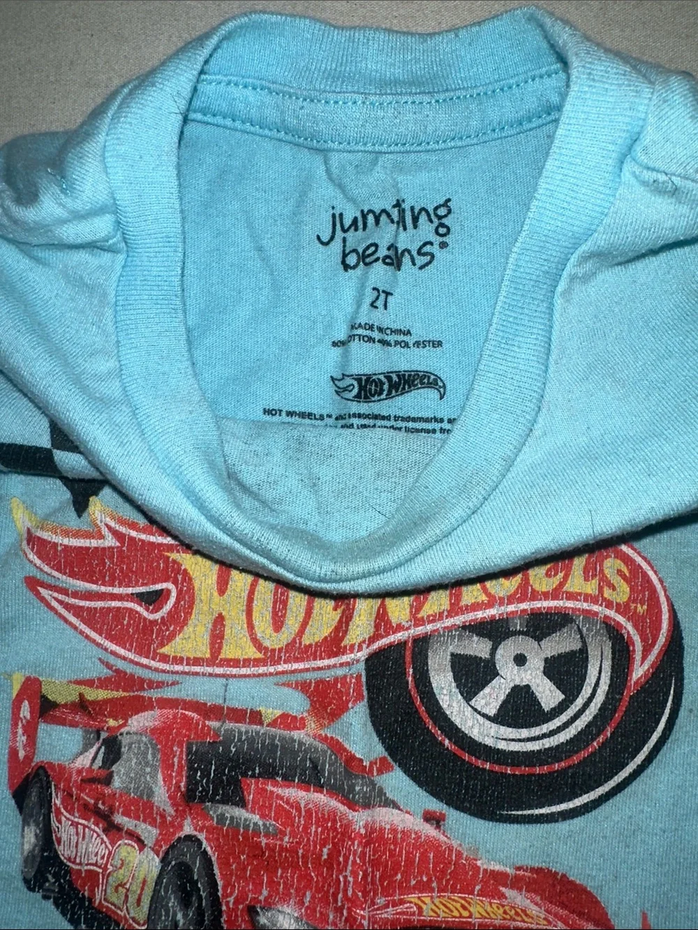 Kids Size 2T Hot Wheels Blue Kids Tee - 'Too Fast to Stop'